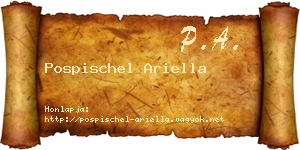 Pospischel Ariella névjegykártya